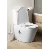 Sapho Paco randloos staand toilet met kraan en bidet spoeler 38x61x80cm wit