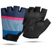 Rogelli Gants Velo Impress II - Femme - Bleu/Rose/Noir