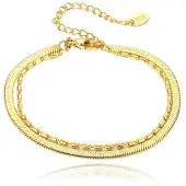 Cilla Jewels Schakelarmband Dames Goudkleurig en Verstelbaar