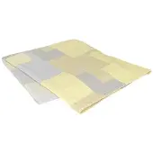 Broste Copenhagen Patch bedsprei - banana yellow/blue