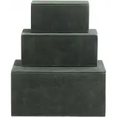 Nordal Box opbergdozen set van 3 stuks - groen