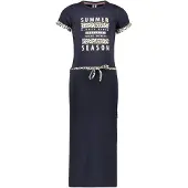 B.NOSY Meisjes maxi jurk - Marine blauw. Maat 116