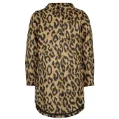 B.NOSY Meisjes blouse flannel lang - Rich luipaard. Maat 110