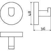 Clou Flat Kledinghaak set Enkel 4,8x3,6 cm Mat Wit