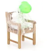 Kees Smit + 10% kassakorting | Kinder tuinstoel 35x40x56cm/KiKabeer Groot 30cm wit