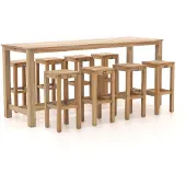 Rough furniture + 10% kassakorting | ROUGH-X 240cm barset 9-delig