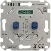 Tradim Led duo dimmer inbouw 2x 3-100W | Fase afsnijding (RC) | , 2600