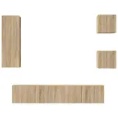 vidaXL 5-delige Tv-meubelset bewerkt hout sonoma eikenkleurig