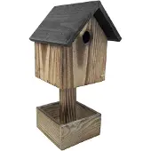Garden Spirit Vogelhuisje Gevlamd Voederhuis & Nestkast Combi- Nestkastje - Garden Spirit - Grijs - 22102