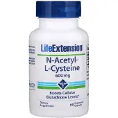 Life Extension , N-Acetyl-L-Cysteïne, 600 mg, 60 Kapsules