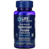 Life Extension - Hoogwaardig Geoptimaliseerd Foliumzuur - 30 Vegetarische Tabletten
