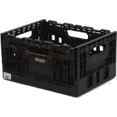 Wicked Smart Crate zwart met bruine grepen (recycled plastic)