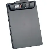 MAUL klemplaat hard kunststof met calculator A4 staand zwart 5 stuks