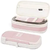 Lux -Etui-grote etui-licht roze-school etui