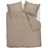 Ambiante Satin Uni dekbedovertrek - Tweepersoons - 200x200/220 - Taupe