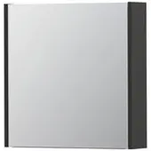 Ink SPK1 Spiegelkast - 60x14x60cm - 1 deur - dubbelzijdige Spiegel - schakelaar en stopcontact - MDF lak antraciet mat 1110452