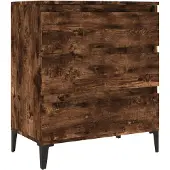 vidaXL Dressoir 60x35x70 cm bewerkt hout gerookt eikenkleurig