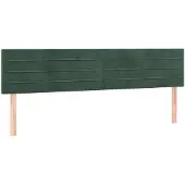 vidaXL Hoofdborden 180x5x78/88 cm fluweel donkergroen