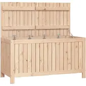 vidaXL Tuinbox 121x55x64 cm massief grenenhout