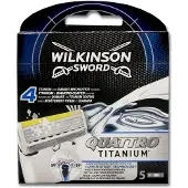 Wilkinson Quattro Titanium Core Motion Scheermesjes - 5 Stuks