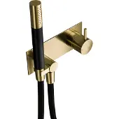 Hotbath Inbouw douchemengkraan cobber incl. Doucheslang en handdouche geborsteld messing pvd