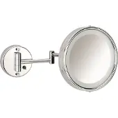 Plieger Basic scheerspiegel met verlichting 19cm wandmodel zwenkbaar met schakelaar chroom