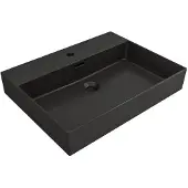 Plieger Kansas wastafel zonder kraangat met overloop 60x45cm matzwart 271074
