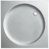 Plieger Douchebak luxury kunststof acryl vierkant met ronde inzet 90x90x18.5 cm wit