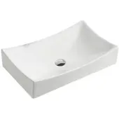 Best design Opbouw wastafel dicta 65x39,5x13,5 cm keramisch hoogglans wit