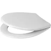 Plieger Economy closetzitting met deksel thermoplast m. RVS bevestigingsset wit