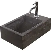 Haceka Fonteinset Natuursteen Nera 40x23x11 cm (kraangat rechts)