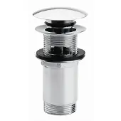 Clou InBe stop/go afvoerplug, met overloop, rond, chroom