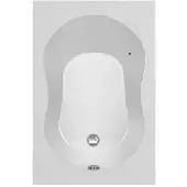 Plieger Compact compact solobad acryl 120x80x41cm met poten wit