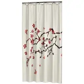 Sealskin Douchegordijn Blossom Rood 180x200 cm