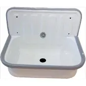 Alape Laufen Plaatstalen Uitstortgootsteen 510x330mm Wit Kunststof Stootrand