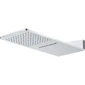 Wiesbaden Luxe wand-hoofddouche 24x55 waterval chroom rechthoek