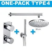 Xellanz one-pack inbouwthermostaatset type 4 CHR (30cm)
