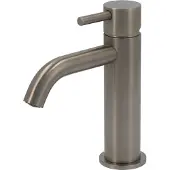 Hotbath Laddy L003 Wastafelmengkraan Zonder Waste Geborsteld Nikkel - Zonder Waste - Messing - Kranen, Wastafelkranen, Opbouw Wastafelkranen