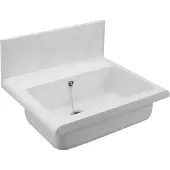Plieger Uitstortgootsteen ABU Kunststof 55x38.3x45 cm Wit Met Stootrand