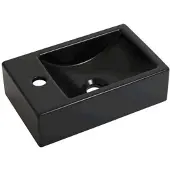 Plieger Houston fontein 37x23cm 1 kraangat links matzwart