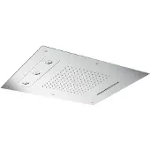 Hotbath Hoofddouche Mate 63x48 cm Rechthoekig Triple Inbouw Geborsteld Nikkel