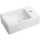 Plieger Houston fontein 37x23cm 1 kraangat rechts matwit