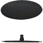 Best design Regen douchekop Nero Rond 20 cm 304L Mat Zwart