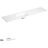 Clou hammock wastafelblad enkele waskom links 190 cm compositie 34 aluite mat wit