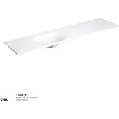 Clou hammock wastafelblad enkele waskom links 200 cm compositie 40 aluite mat wit