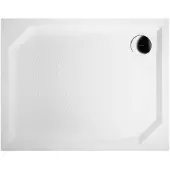 Sapho Douchebak gegoten marmer sara 100x80x4 cm rechthoek wit