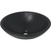 Wiesbaden Sanifun Solid Surface opzetwastafel rond matzwart 430x430x130.