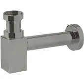 Hotbath Pal P036 Fonteinsifon Vierkant Geborsteld Nikkel - Messing - 8719638616447 - Wastafels, Sifons
