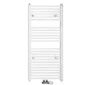 Sapho Handdoekradiator direct recht middenaansluiting 45x132.2 cm 539w wit