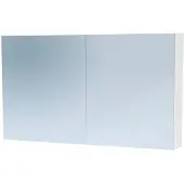 Brauer Impress Deluxe Spiegelkast 119x70cm MDF 2 Deuren Met Indirecte LED Verlichting Binnen/onder - Mat Wit - Spiegels, Spiegelkasten - 8720359343406